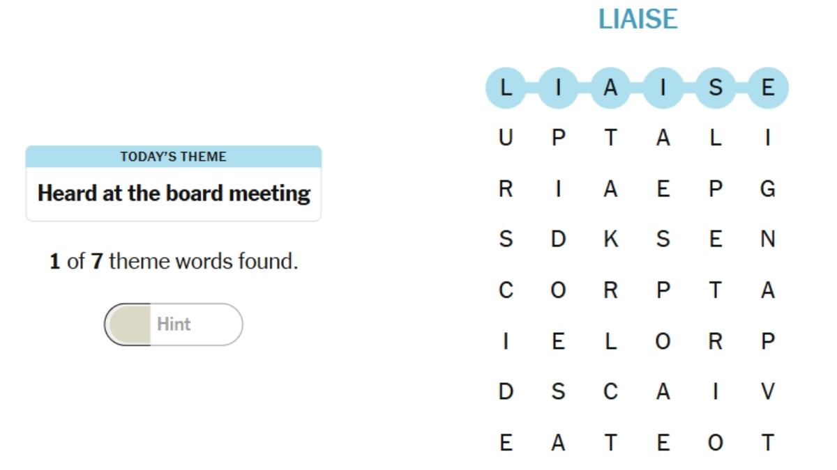 NYT Strands Hints November 21, 2025 Heard at the Board Meeting 