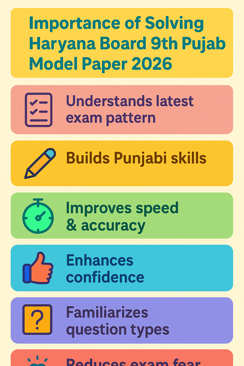 Haryana Board Class 9 Punjabi Exam 2026
