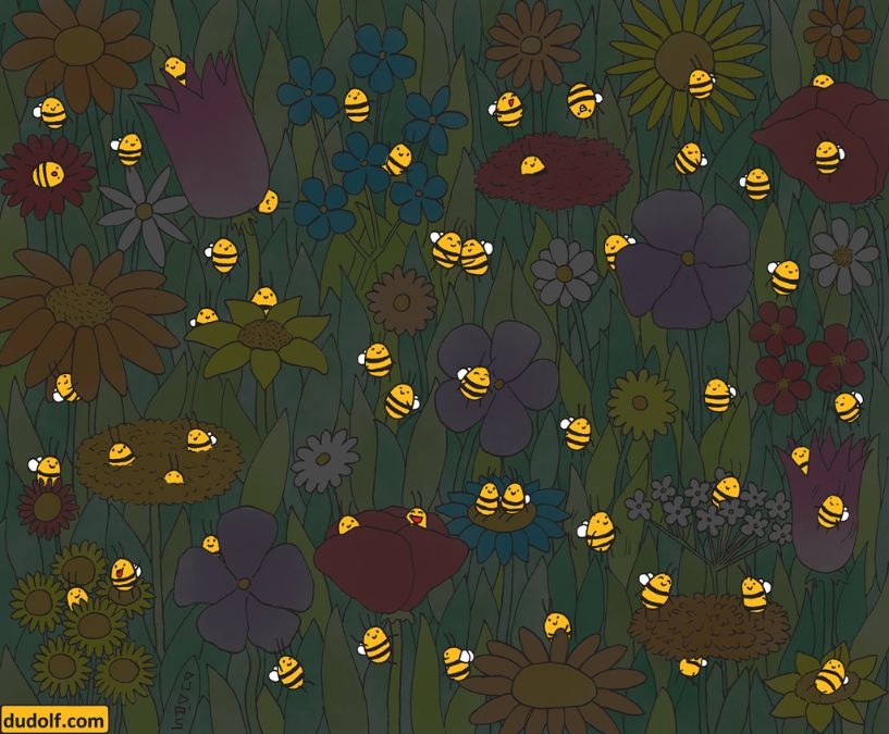 count-all-bees-picture-puzzle-answer