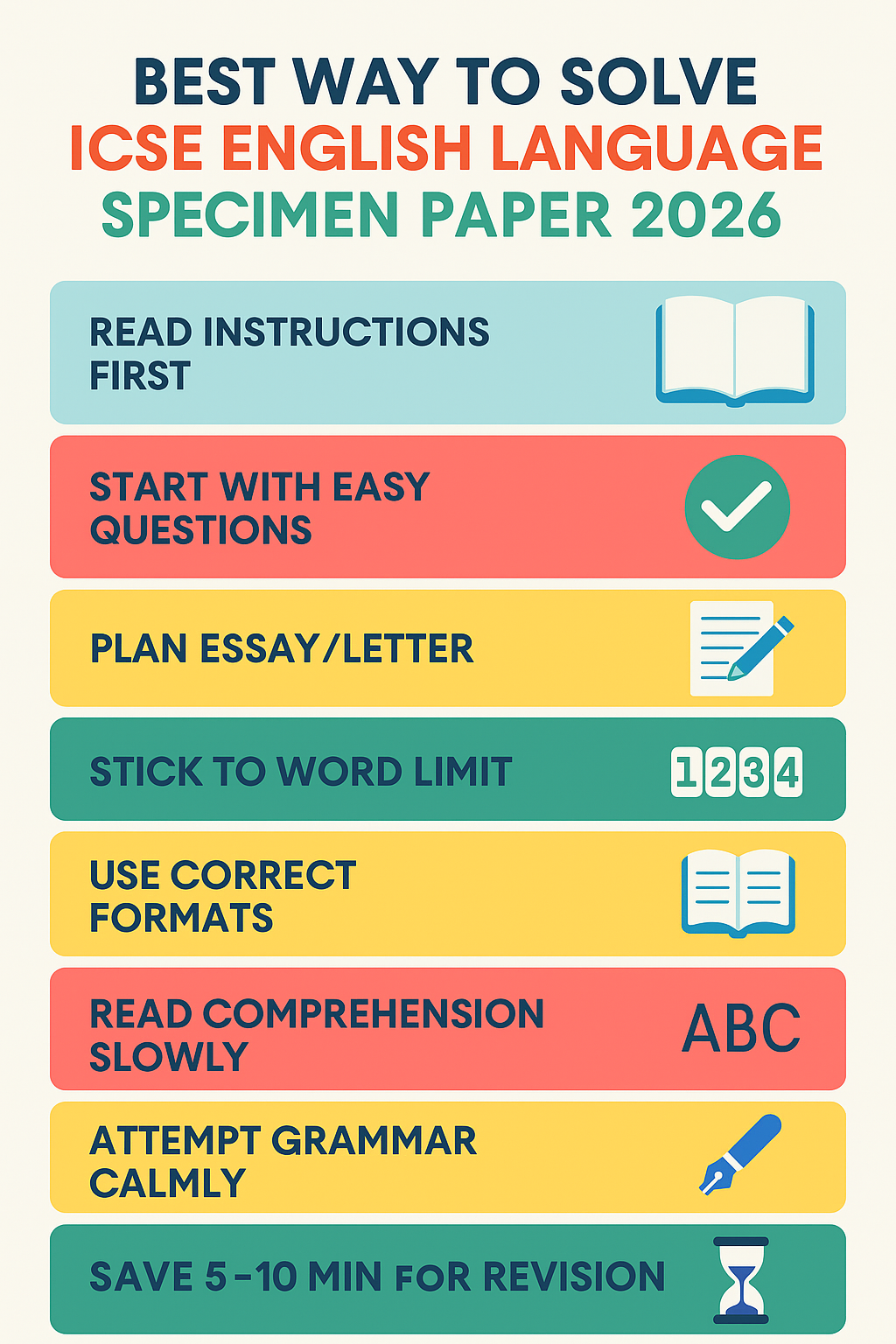 ICSE English Language Specimen Paper 2026