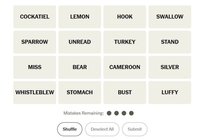 nyt connections 30 november 2025