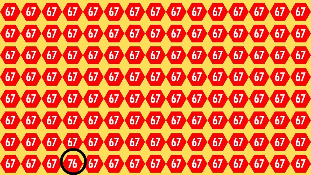 spot the hidden 76 in 67 -sol