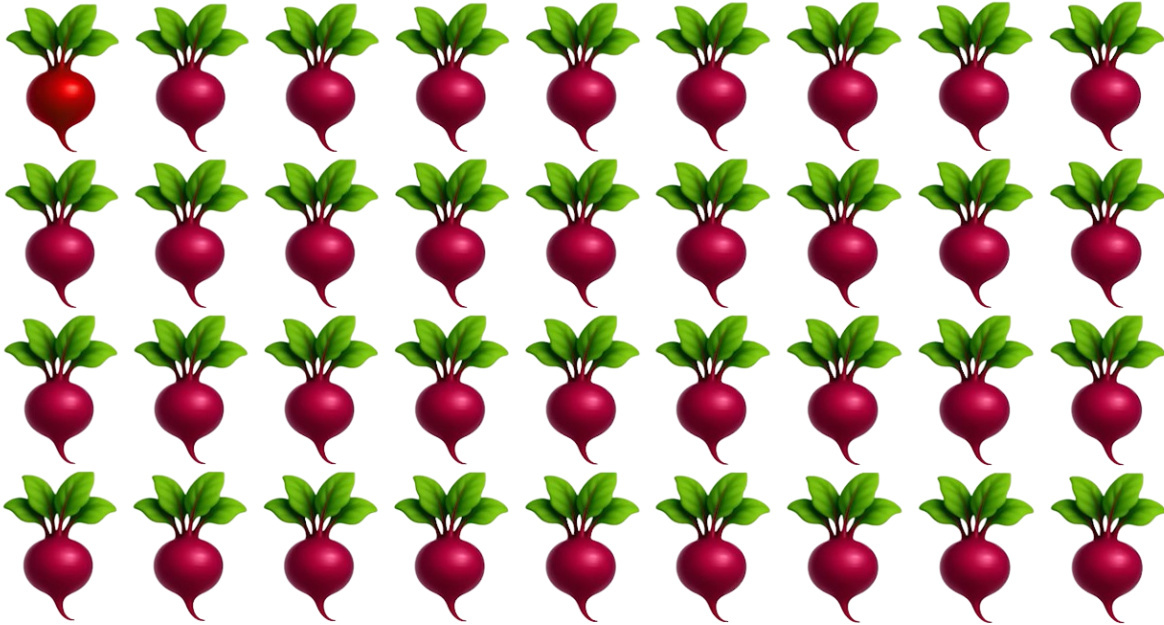 find the odd beetroot