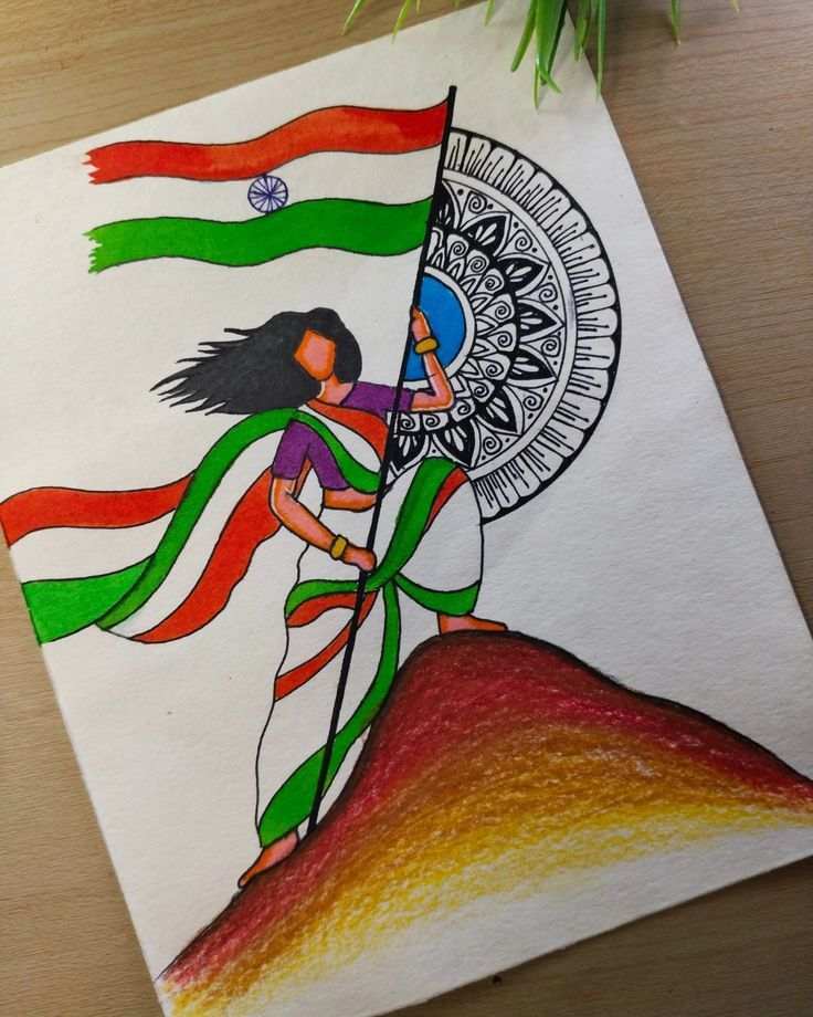 republic day drawing