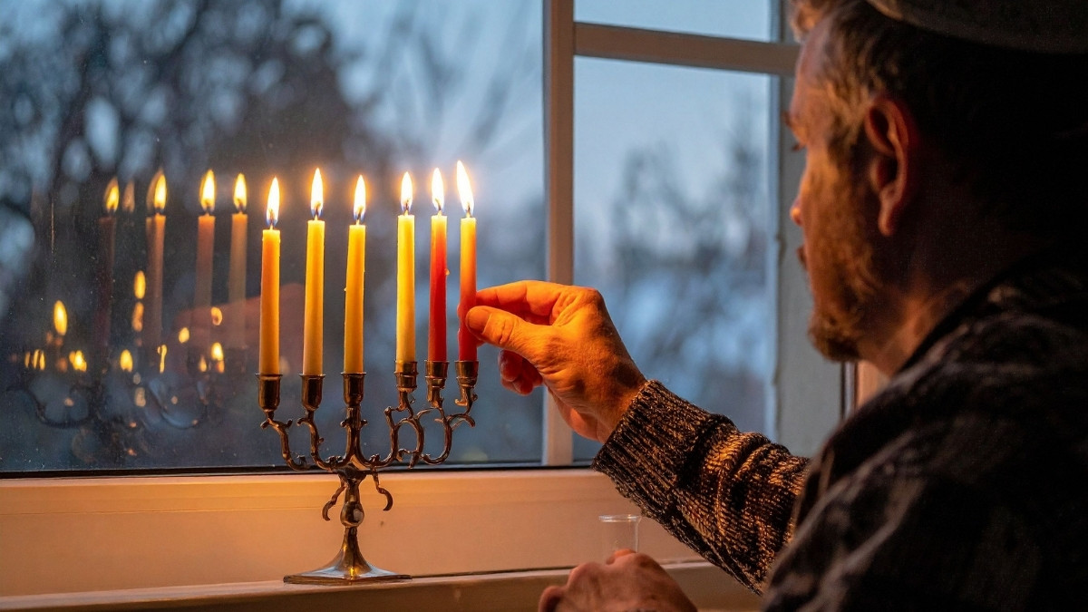 Hanukkah begins at sunset on Sunday, 14 December, and ends at nightfall on Monday, 22 December