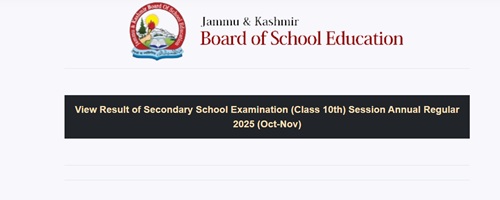 JKBOSE 10th Oct-Nov Result 2025 jkbose-10th-oct