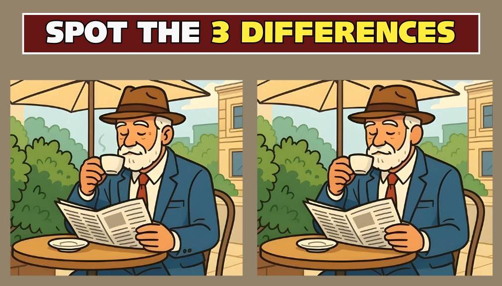 spot differences old man