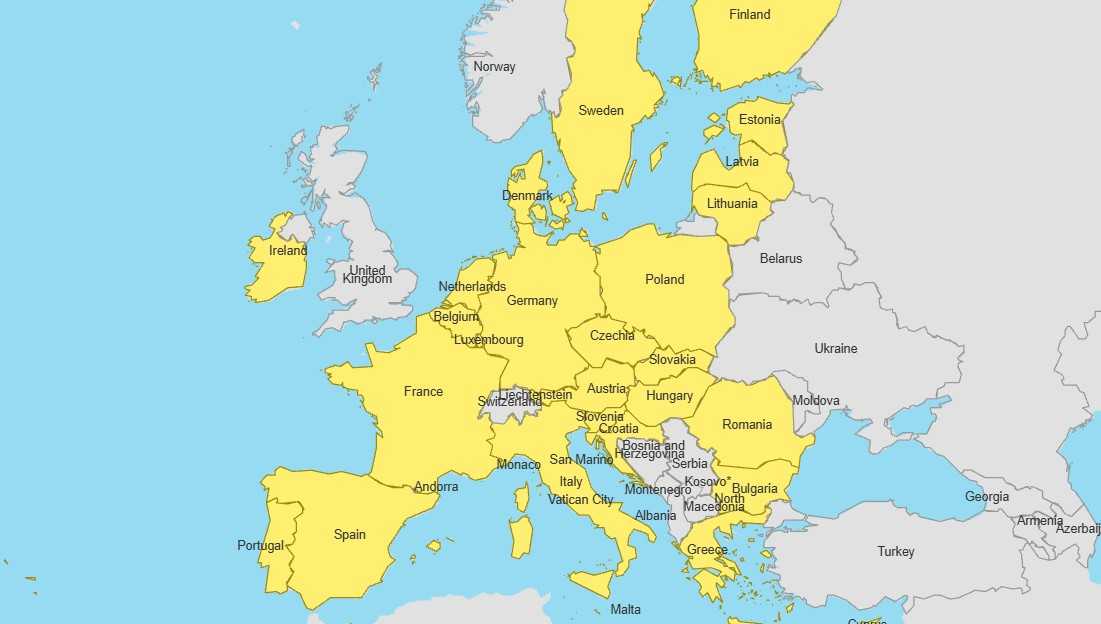 European Union Map eu map