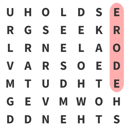 find hidden word solved