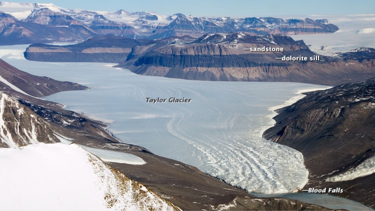 Taylor Glacier in Antarctica