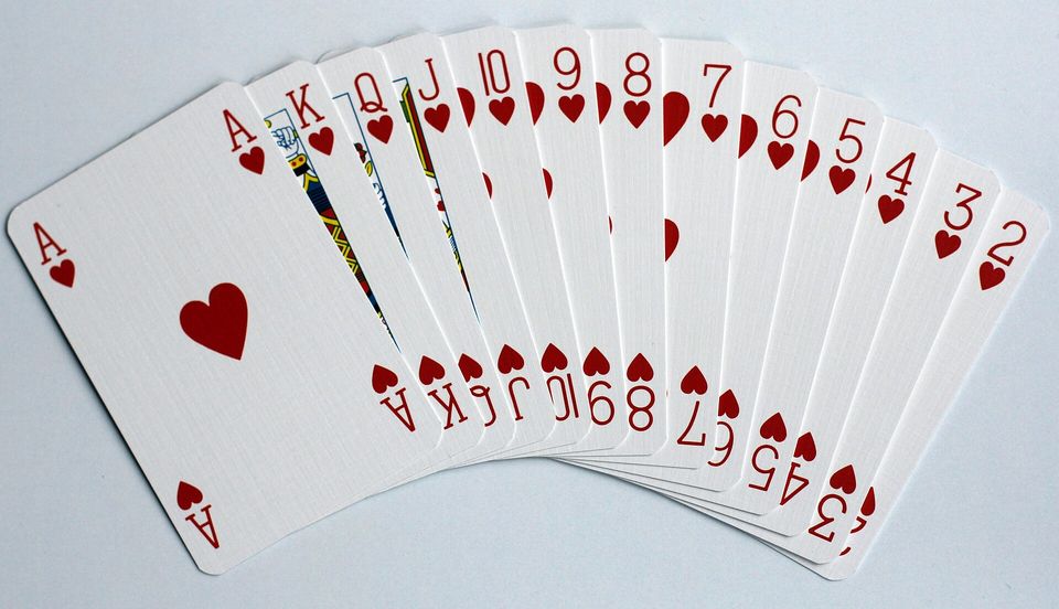deck of heart cards