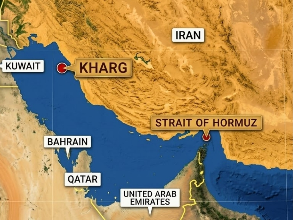 Kharg Island on Map