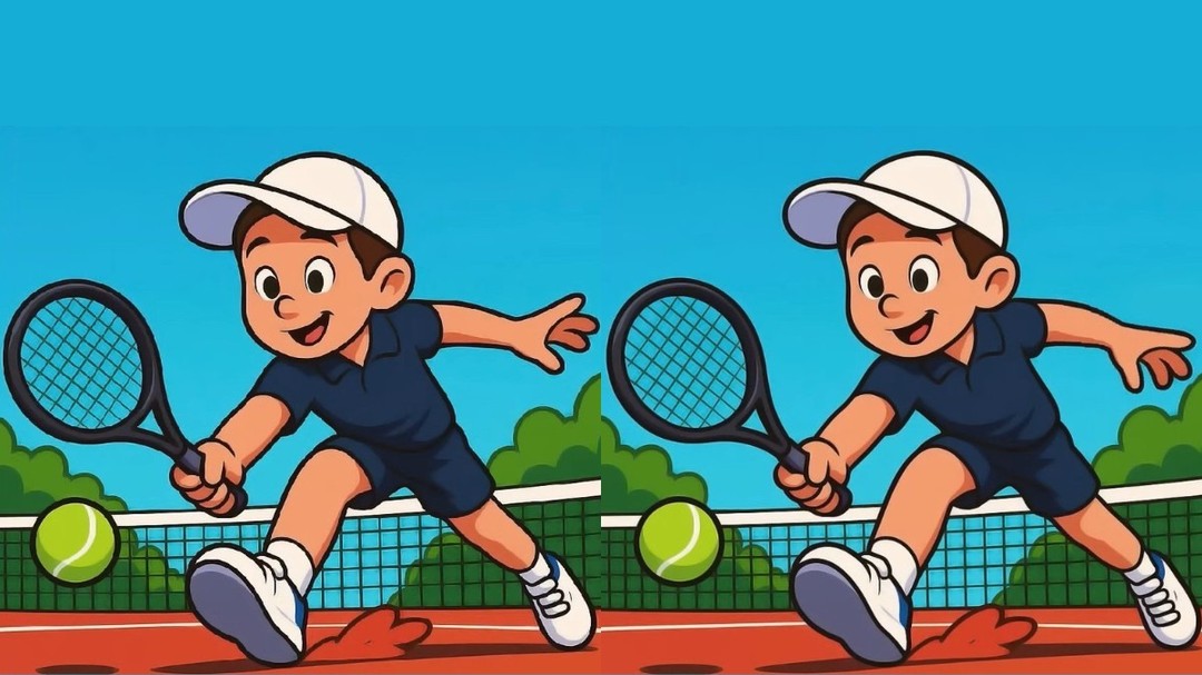 Spot the differences tennis player