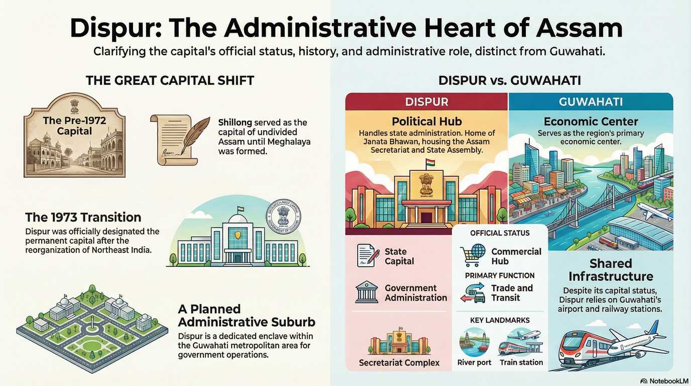 capital of assam infographic
