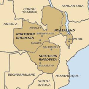 Southern and northern Rhodesia