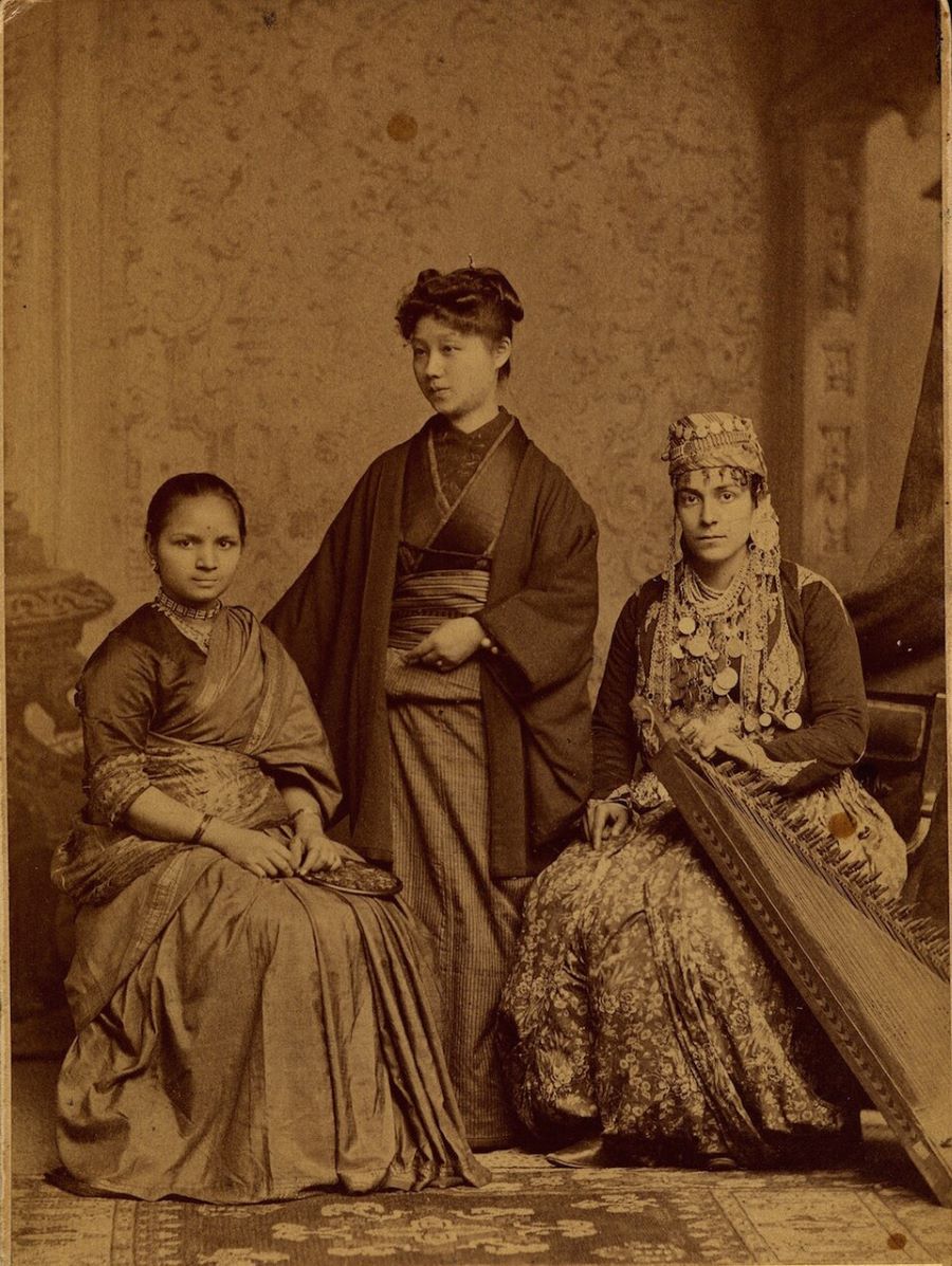 Anandibai_Joshee,_Kei_Okami,_and_Tabat_M._Islambooly