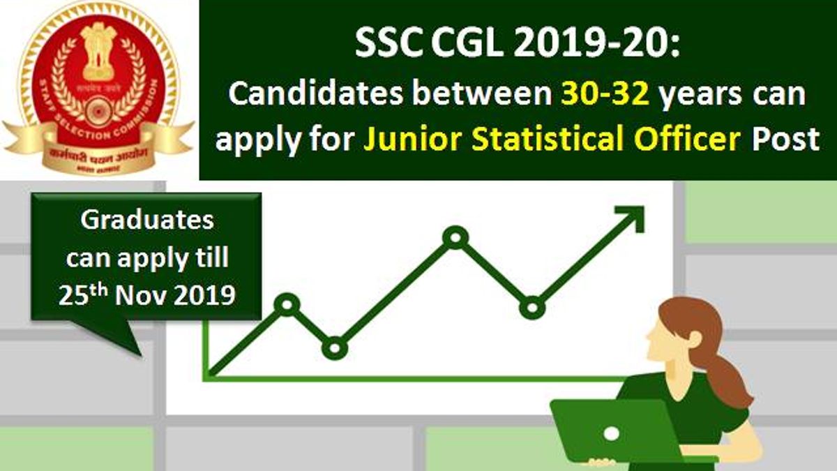 SSC CGL 2019-20: Candidates between 30-32 years can apply for Junior Statistical Officer Post only by 25 Nov