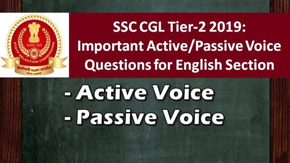 SSC CGL Tier-2 2019: Important Active/Passive Voice Questions for English Language Section