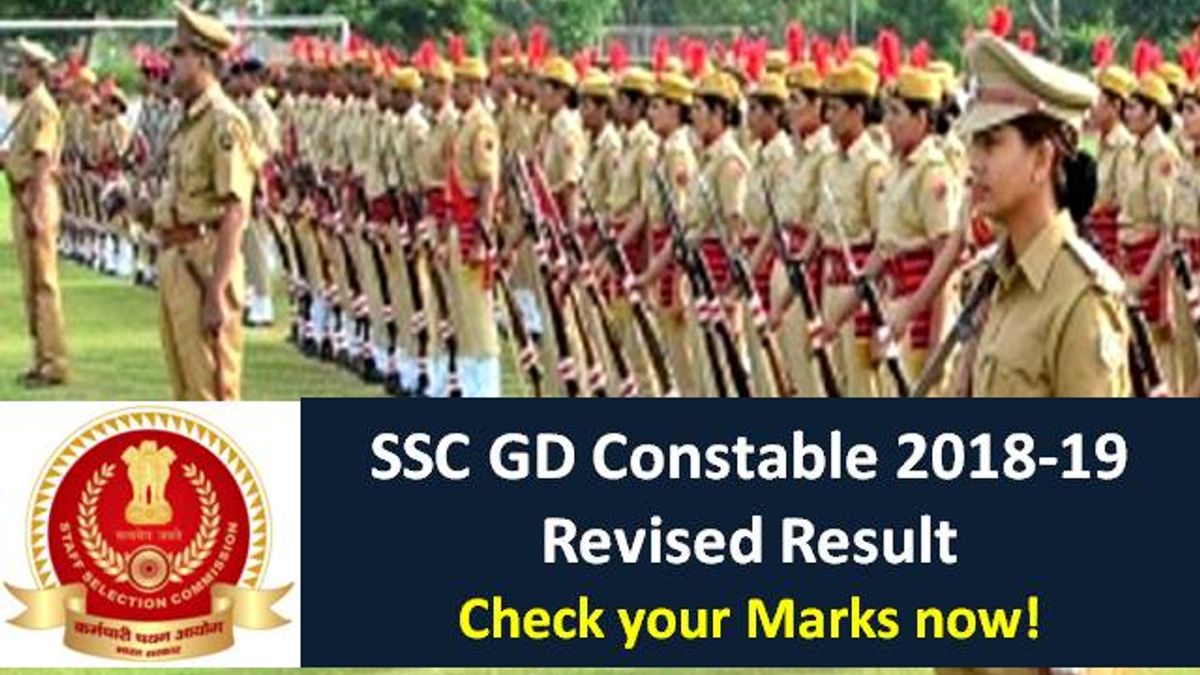 SSC GD Constable 2018-2019 Revised Result: Check your Marks now!