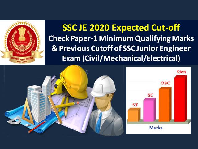 SSC JE 2020 Expected Cutoff Marks (Result to be out soon @ssc.nic.in): Check Minimum Qualifying Marks & Previous Cutoff of SSC Junior Engineer Paper-1 (Civil/Mechanical/ Electrical)