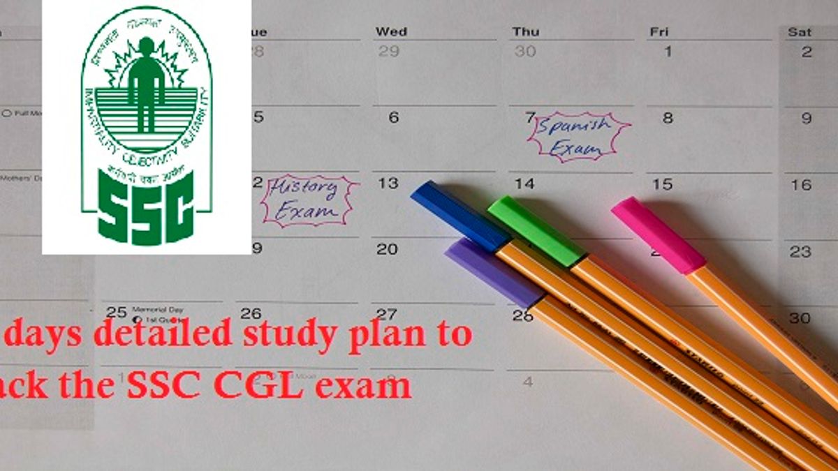 SSC CGL preparation plan