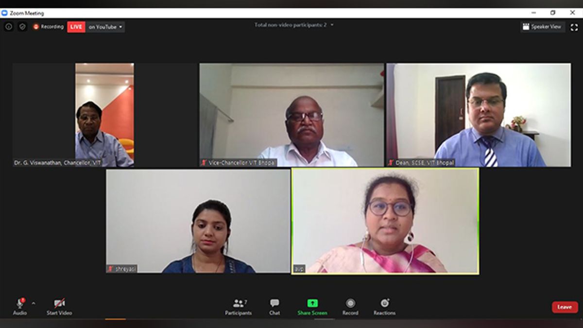 A VIT Bhopal Initiative - Online inauguration of event - First time in VIT