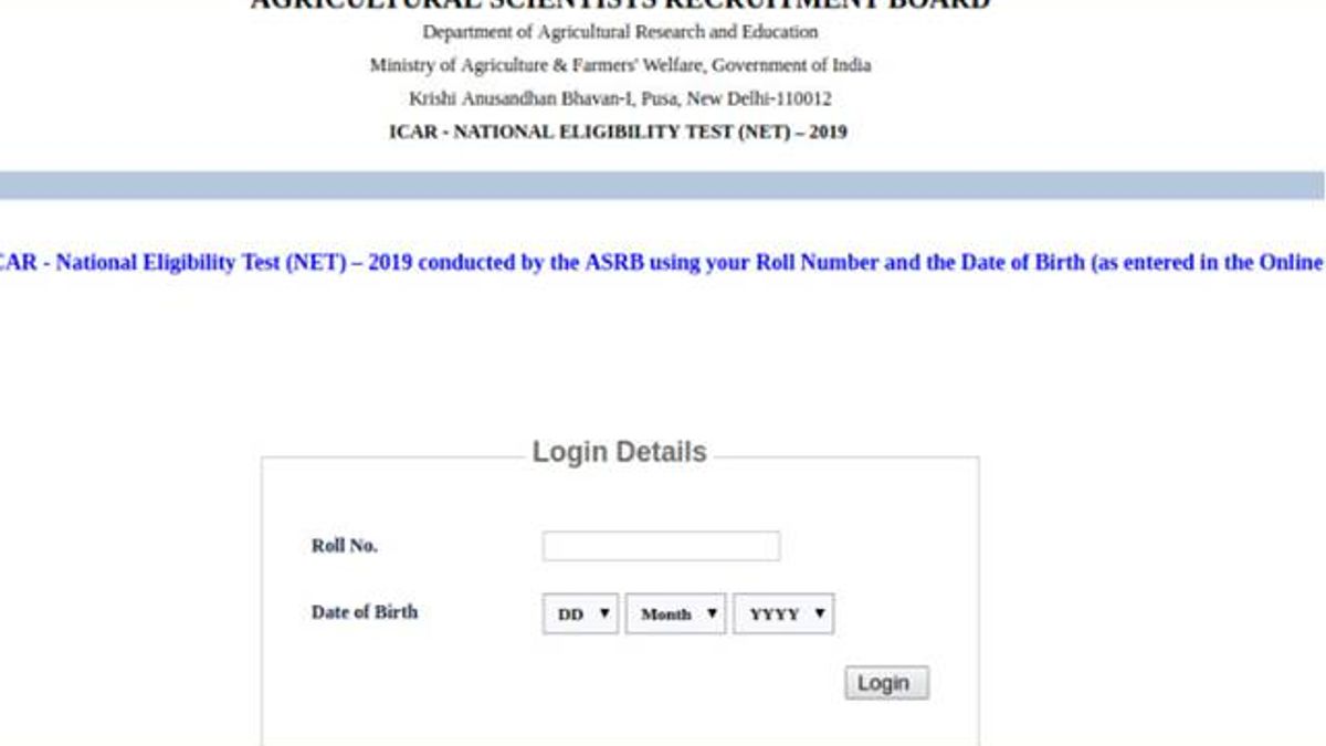 ASRB ICAR NET Result 2020 out @www.asrb.org.in: Get Direct link to check the result here!