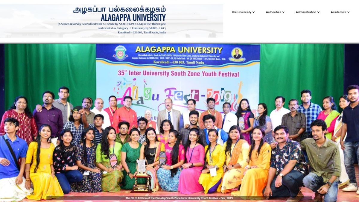 Alagappa University Assistant Professor, Professor and Other Posts 2020