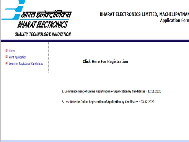 BEL Online for Trainee OL Officer/Project Engineer/Project Officer Posts 2020