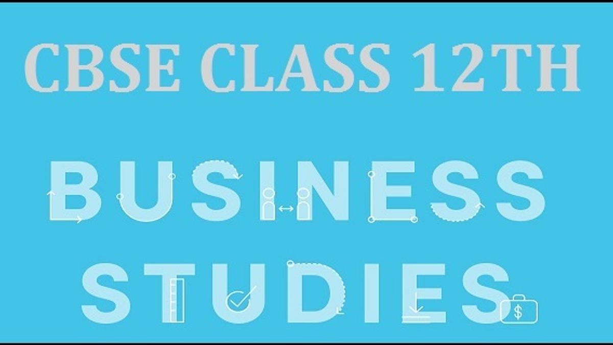 CBSE Class 12 Business Studies Sample Paper 2019