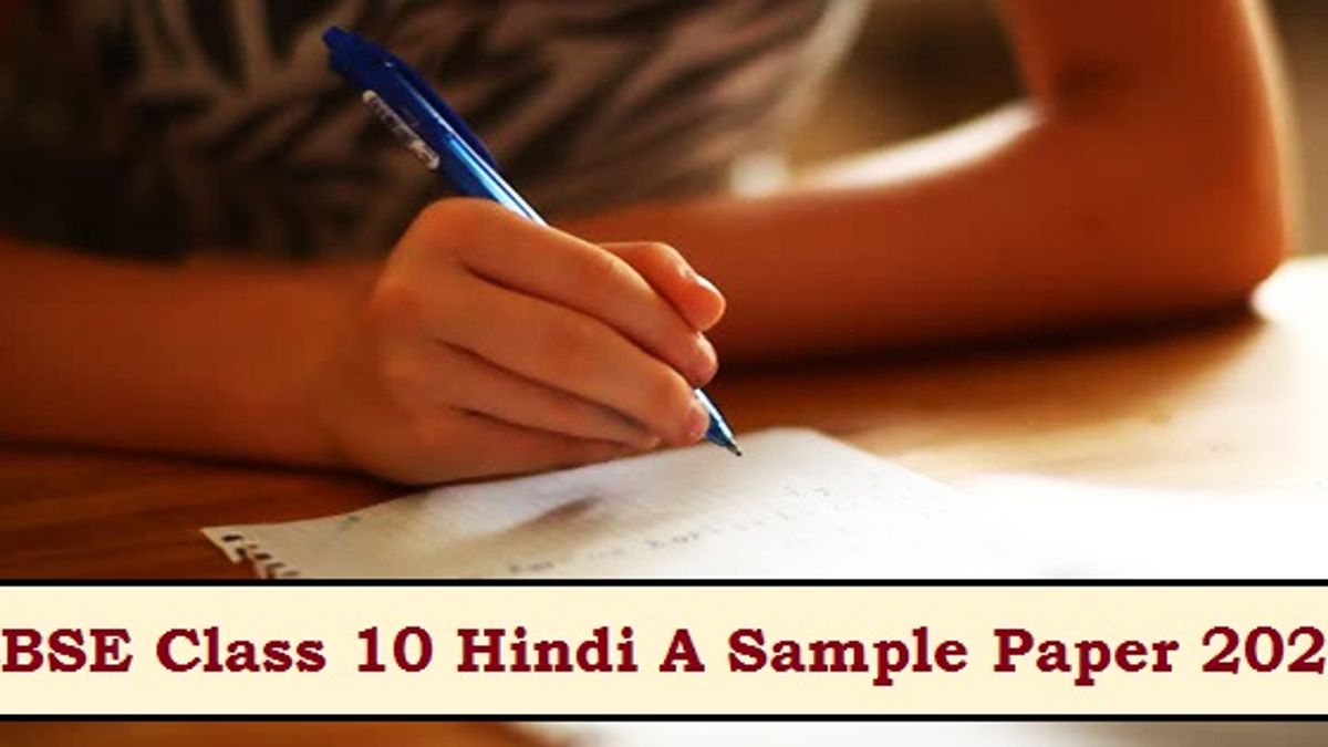CBSE Class 10 Hindi A Sample Question Paper 2020 with Marking Scheme