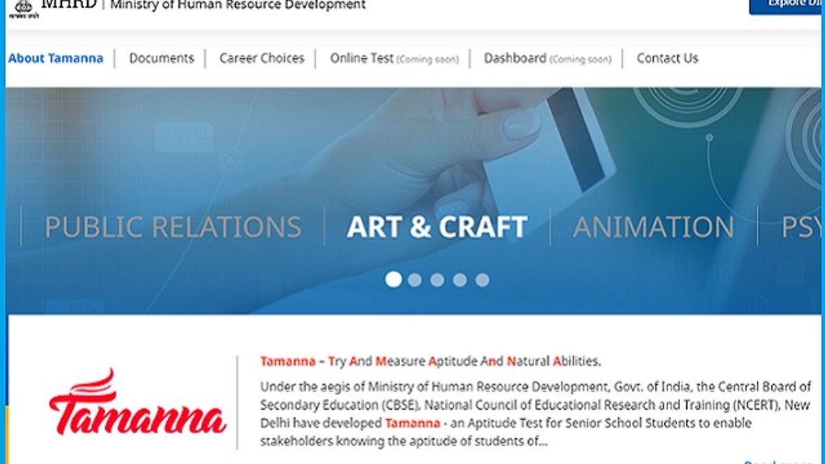 CBSE and NCERT Develop 'TAMANNA', Aptitude Test for 9th and 10th Students