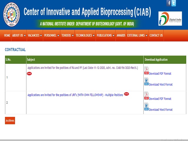 CIAB Research Associate and Project Fellow Posts 2020