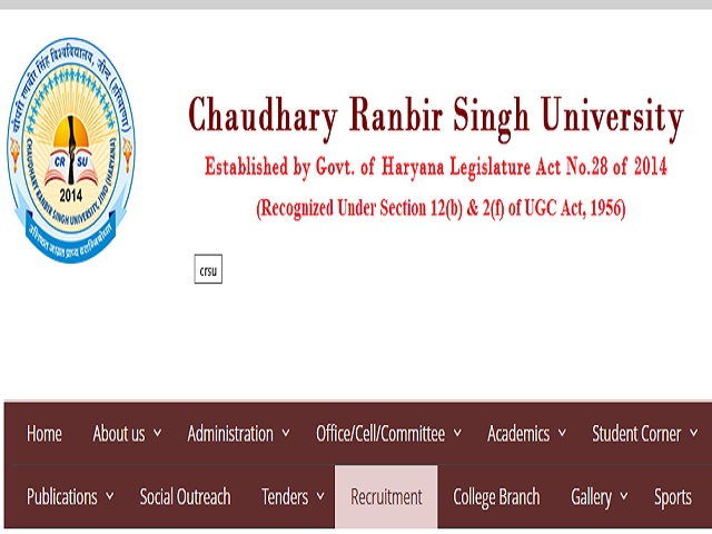 CRSU Recruitment 2020