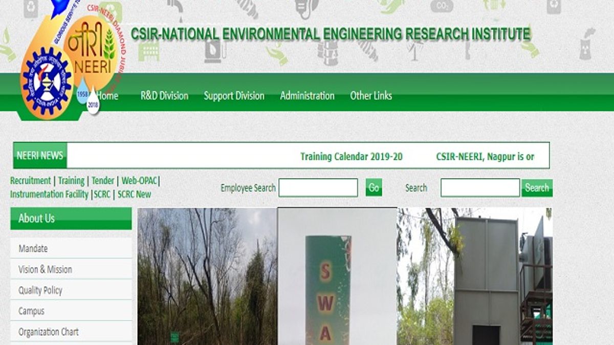 National Environmental Engineering Research Institute (NEERI) RA Posts 2019