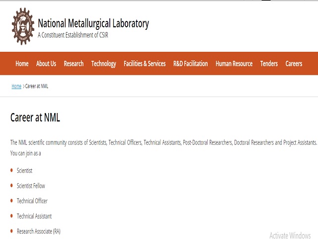 CSIR -NML Online for Project Associate I, Senior Project Associate & Other Posts 2020