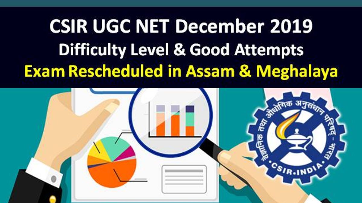 CSIR UGC NET Exam Analysis (15th Dec 2019): Exam Rescheduled in Assam & Meghalaya