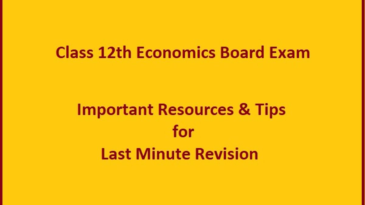 CBSE Class 12 Economics Board Exam 2020