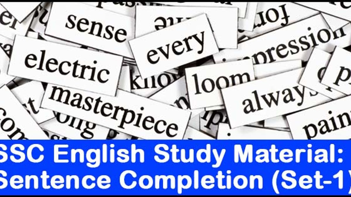 SSC English study material