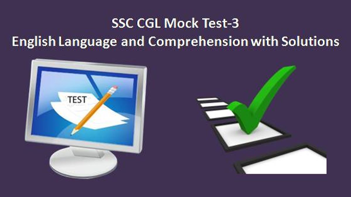 SSC CGL English Language Mock Test-3