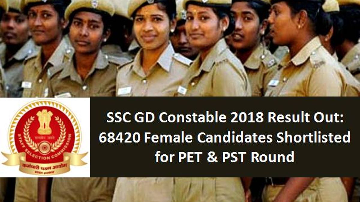 SSC GD Constable 2019 Result: 68420 Female Candidates Shortlisted