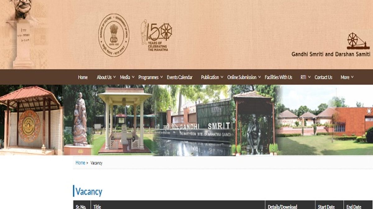 Gandhi Smriti And Darshan Samiti 08 Administrative Officer and Other Posts 2020