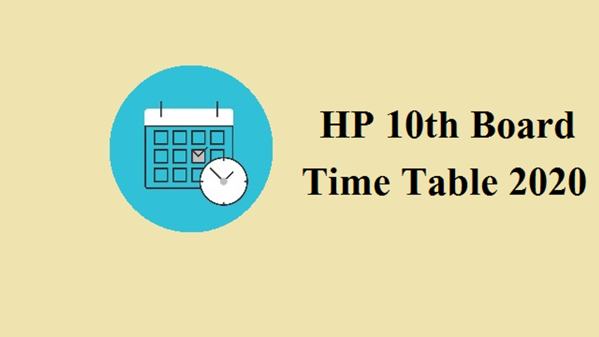 HP 10th Board Time Table