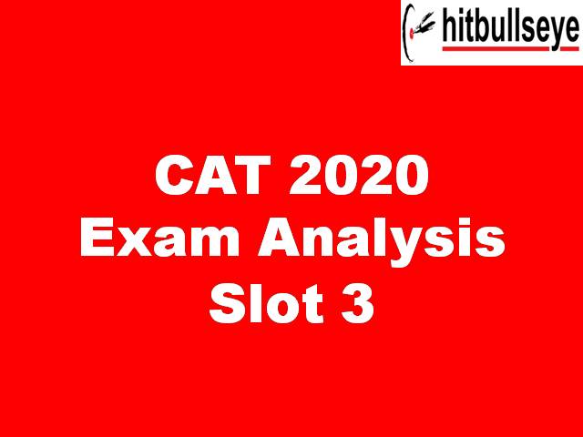 CAT 2020 Analysis by Bulls Eye - Slot 3 Difficulty Level, Expected Cutoff