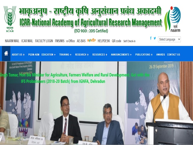 ICAR -NAARM Young Professional-II Posts 2020