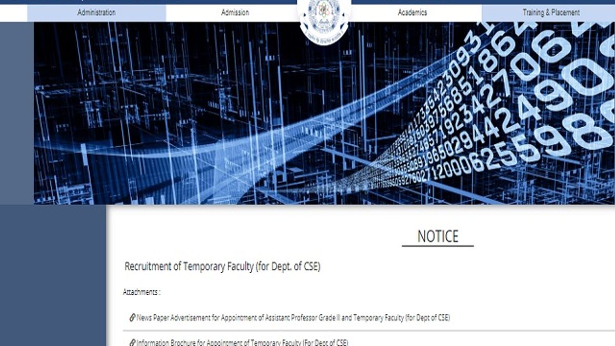 Indian Institute of Information Technology (IIIT) Ranchi Temporary Faculty Posts 2020