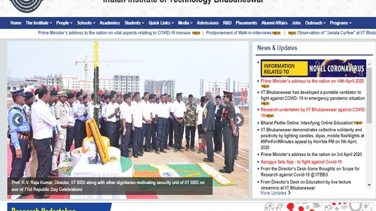 Indian Institute of Technology (IIT) Bhubaneswar Junior Research Fellow (JRF) Posts 2020