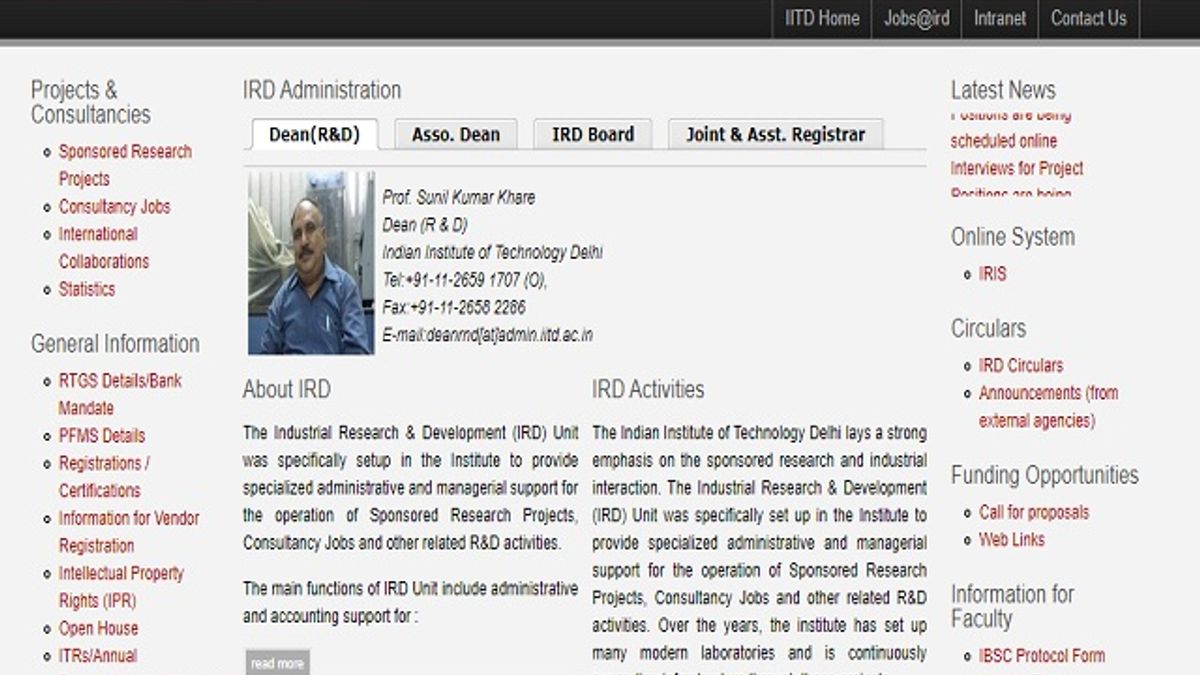 Indian Institute of Technology (IIT) Delhi Online for Junior Assistant Posts 2020