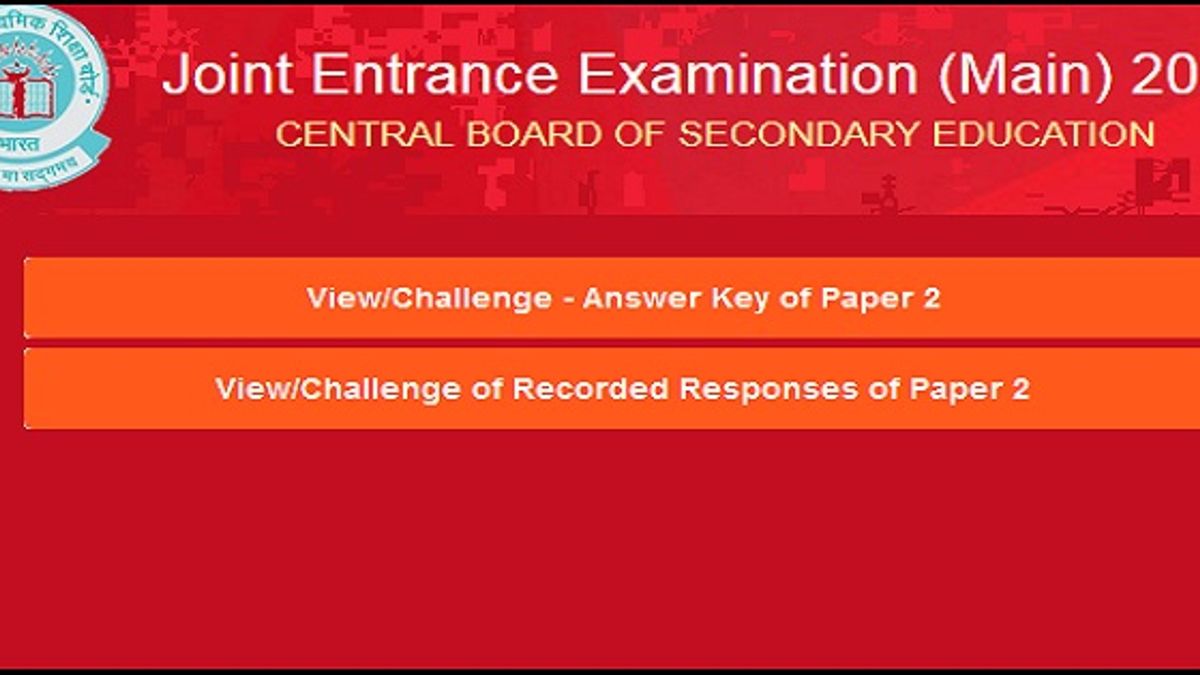 JEE Main Answer Key for Paper II