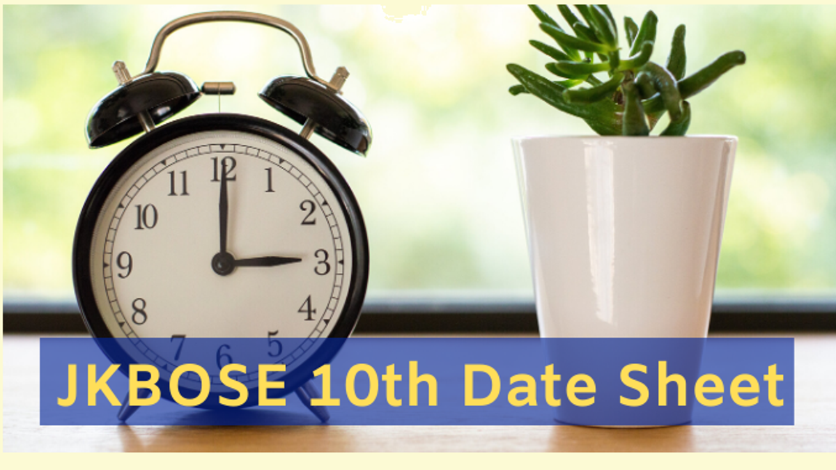 JKBOSE 10th Date Sheet Summer Zone 2020